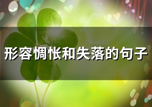 形容惆怅和失落的句子(精选67句)