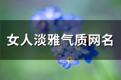 女人淡雅气质网名(87个)