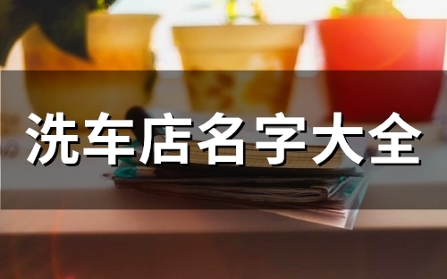 洗车店名字大全(410个)(洗车店名字大全 大气 两个字)