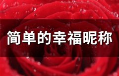 简单的幸福昵称(319个)