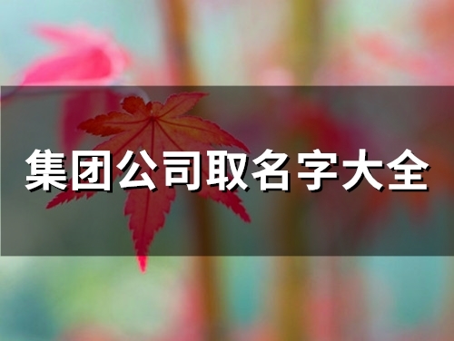 集团公司取名字大全(精选99个)(集团公司取名字大全英文)