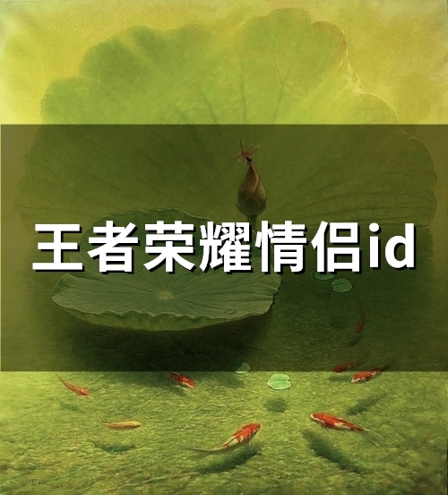 王者荣耀情侣id(158个)(王者荣耀情侣id超甜)
