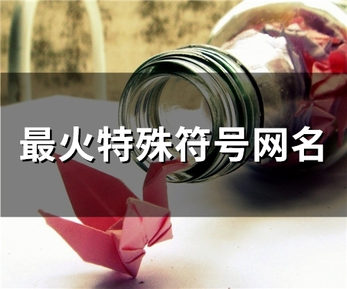 最火特殊符号网名(176个)(最火特殊符号网名1314)