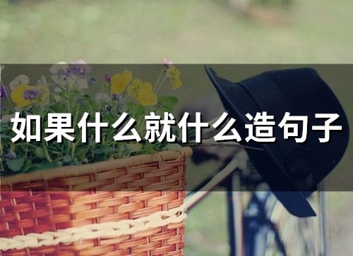 如果什么就什么造句子(26句) 如果什么就什么吧造句二年级