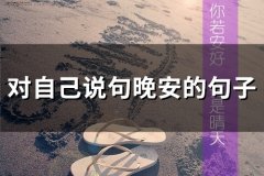 对自己说句晚安的句子(精选50句)