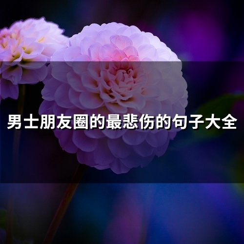 男士朋友圈的最悲伤的句子大全(65句)
