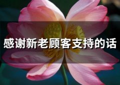 感谢新老顾客支持的话(29句)