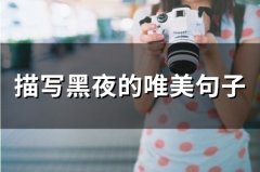描写黑夜的唯美句子(精选67句)