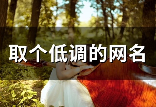 取个低调的网名(精选98个)(取个低调的网名男生)