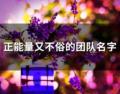 正能量又不俗的团队名字(85个)