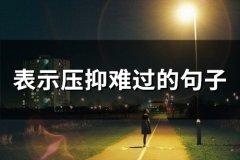 表示压抑难过的句子(98句)