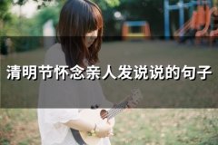清明节怀念亲人发说说的句子(精选90句)