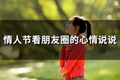 情人节看朋友圈的心情说说(54句)