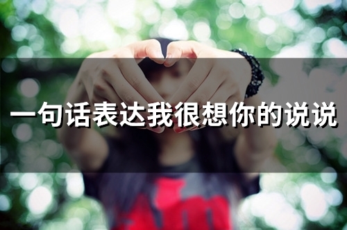 一句话表达我很想你的说说(精选(精选84句)(一句话表达我很想你短句)