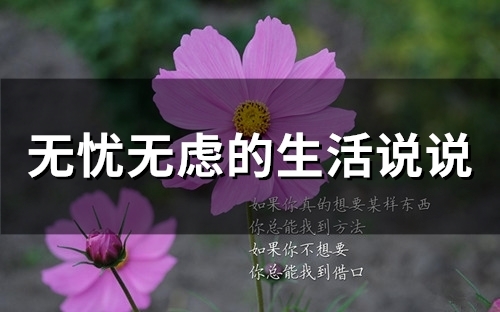 无忧无虑的生活说说(35句)