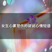 女生心累悲伤的说说心情短语(81句)