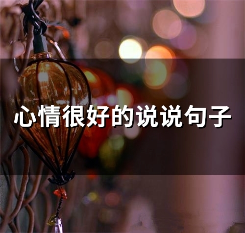 心情很好的说说句子(60句)(今天的心情很好的说说)