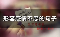 形容感情不忠的句子 讽刺爱情不忠的句子