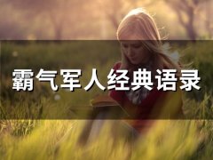 霸气军人经典语录