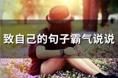 致自己霸气的说说短语
