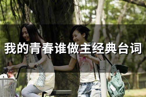 我的青春谁做主经典台词摘抄(我的青春谁做主演员表全)