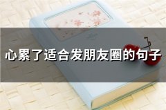 心累时适合发朋友圈的句子