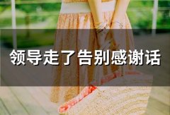 领导离开怎么说感谢的话