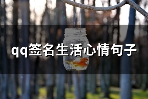 qq签名生活心情句子 适合个性签名的句子 qq个性签名生活