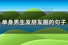 单身男生发朋友圈的句子(热门100句)