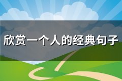 欣赏一个人的经典句子(汇总78句)