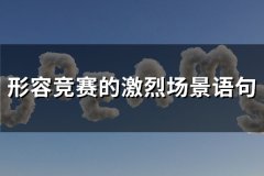 形容竞赛的激烈场景语句(热门63句)