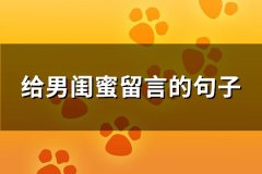 给男闺蜜留言的句子(66句)