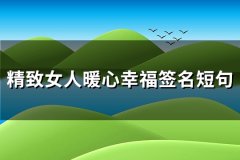 精致女人暖心幸福签名短句(实用110句)