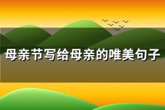 母亲节写给母亲的唯美句子(共177句)