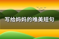 写给妈妈的唯美短句(汇总66句)
