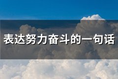 表达努力奋斗的一句话(共174句)