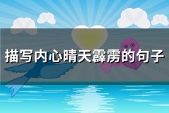 描写内心晴天霹雳的句子(必备69句)