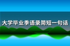 大学毕业季语录简短一句话(通用118句)