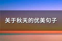 关于秋天的优美句子(共77句)