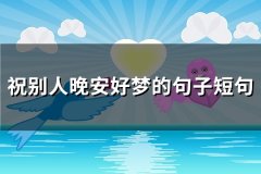 祝别人晚安好梦的句子短句(优选81句)