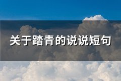 关于踏青的说说短句(必备57句)