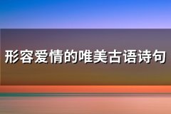 形容爱情的唯美古语诗句(实用88句)