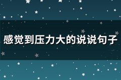 感觉到压力大的说说句子(141句)