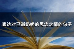 表达对已逝奶奶的思念之情的句子(实用66句)