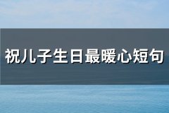 祝儿子生日最暖心短句(汇总63句)