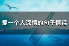 爱一个人深情的句子情话(优选74句)