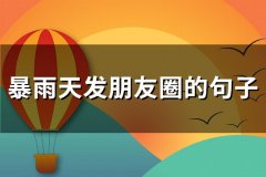 暴雨天发朋友圈的句子(共84句)