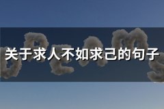 关于求人不如求己的句子(实用63句)