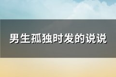 男生孤独时发的说说(汇总116句)