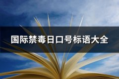 国际禁毒日口号标语大全(共149句)